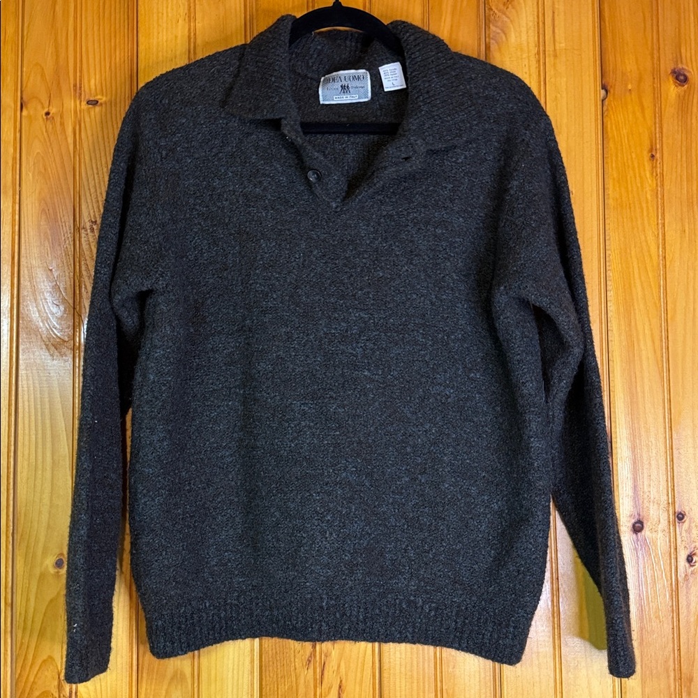 Men's Idea Uomi Italian Turtleneck Sweater in Classic Brown